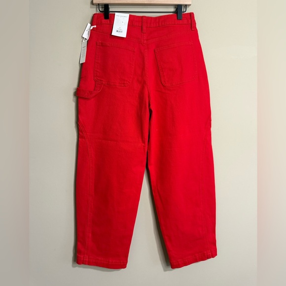 Free Assembly Mid Rise Crop Barrel in Rover Red - Picture 5 of 7